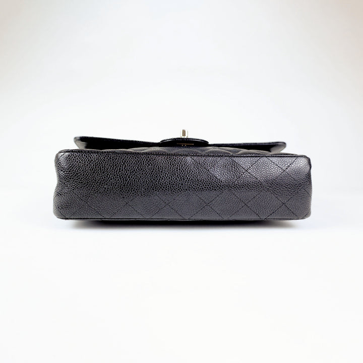 Chanel Medium Double Flap - Silver Hardware - All Black