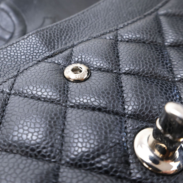 Chanel Medium Double Flap - Silver Hardware - All Black