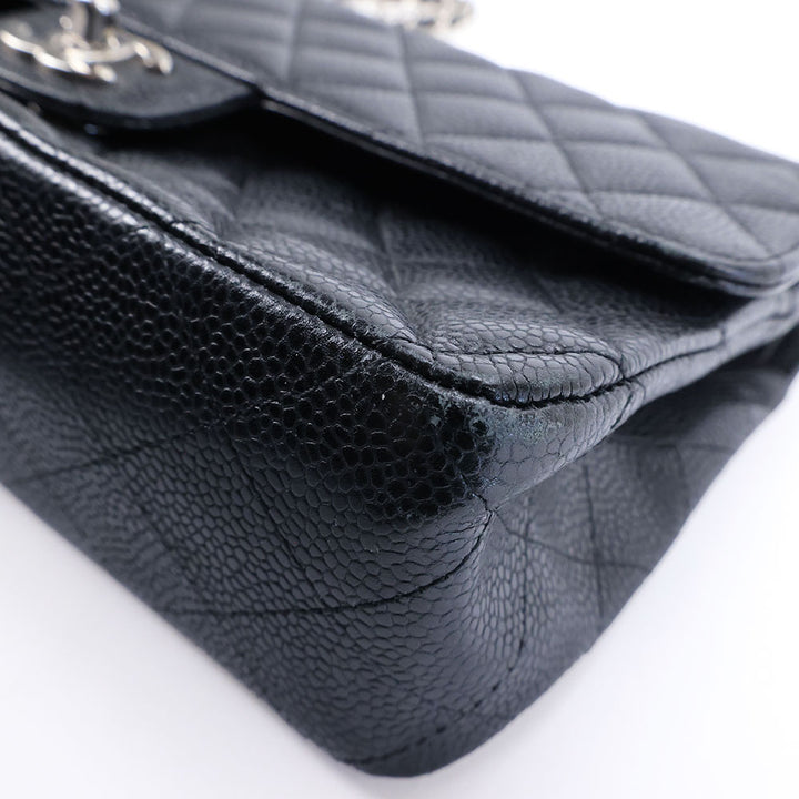 Chanel Medium Double Flap - Silver Hardware - All Black