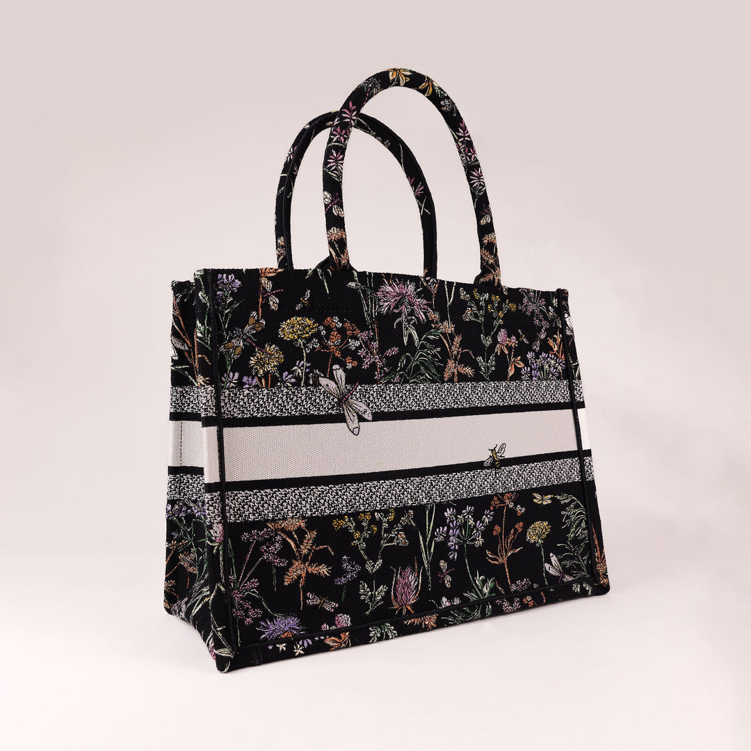 Dior Book Tote - Embroidered Herbarium