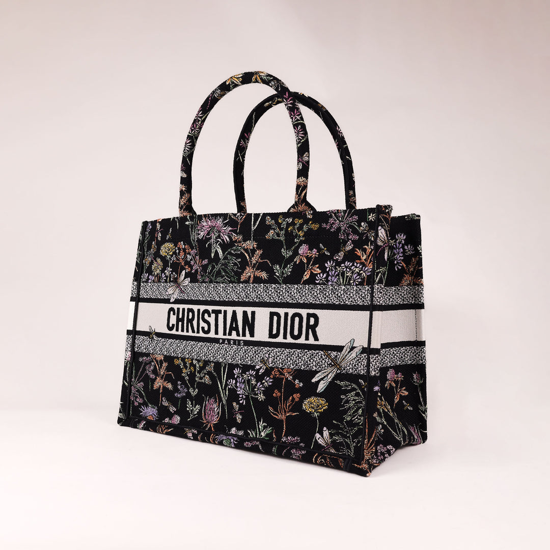 Dior Book Tote - Embroidered Herbarium