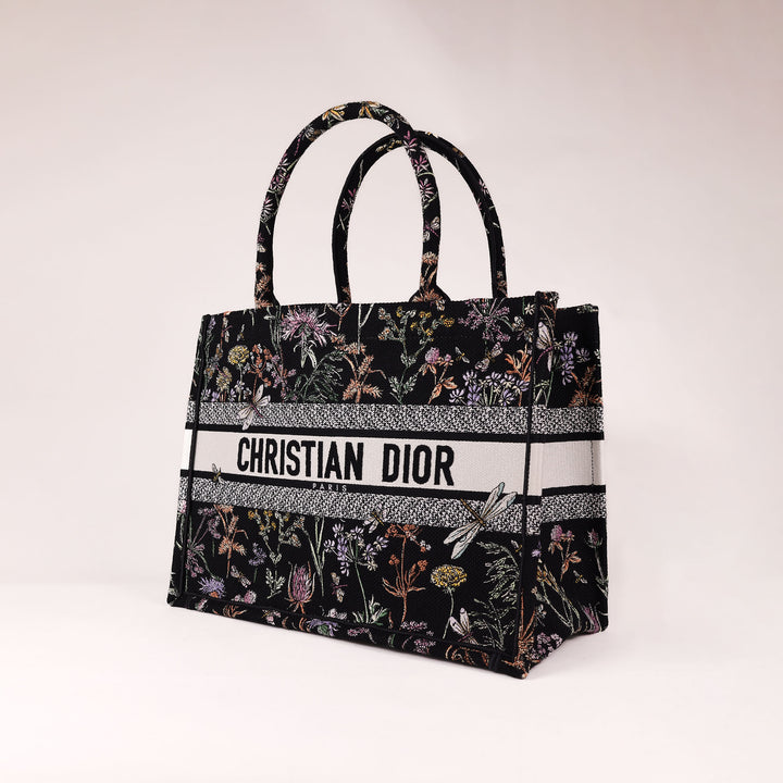 Dior Book Tote - Embroidered Herbarium