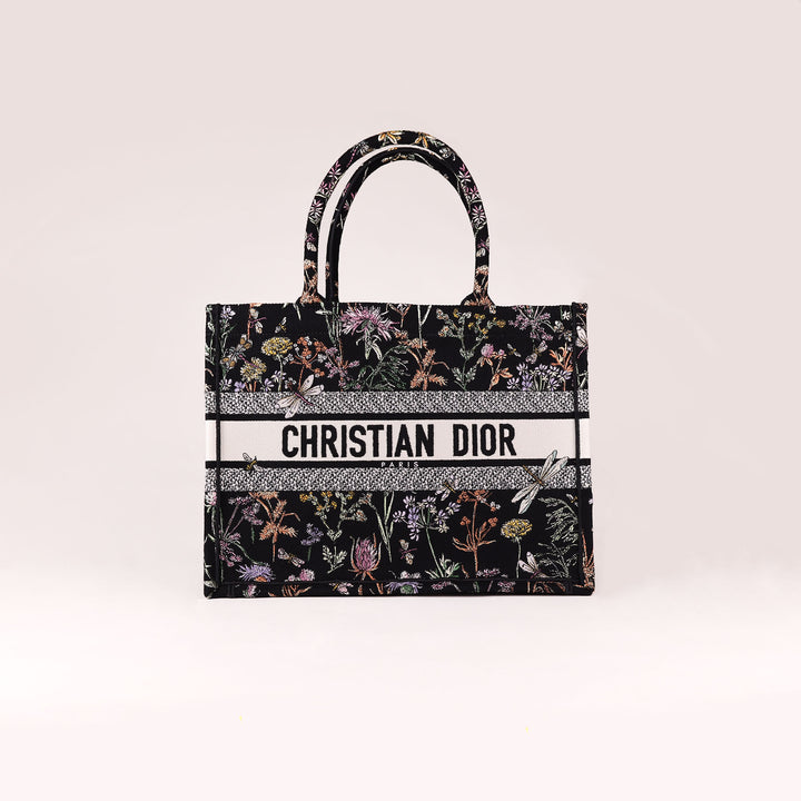 Dior Book Tote - Embroidered Herbarium